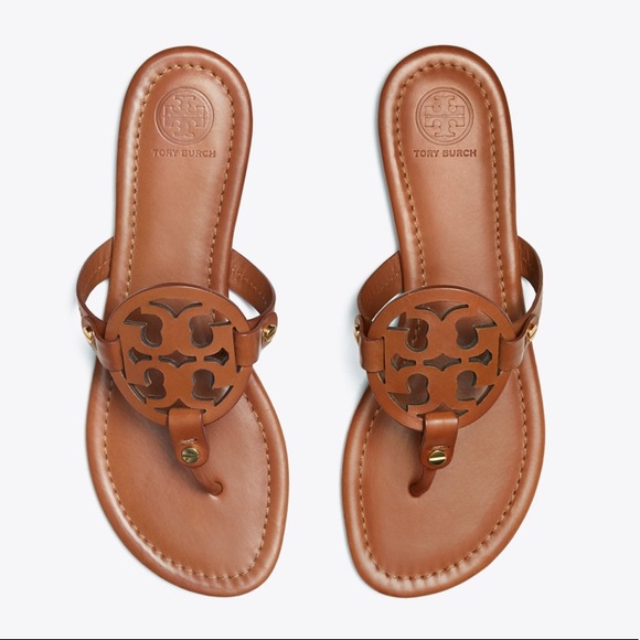 tory burch tan flip flops